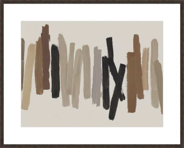 Strokes in Brown I - 10cm Mount Board - Image 9